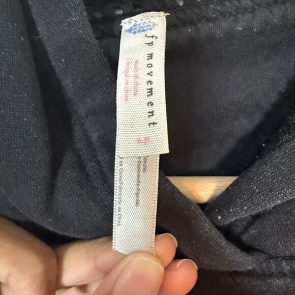 FP Movement Black Cropped Hoodie with Mesh Lining – Size S - Picture 9 of 9